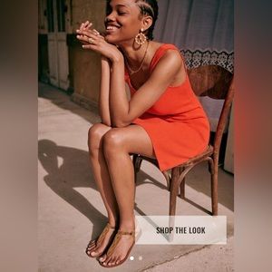 Sézane Mariana Dress in Bright Orange size Medium